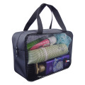 Transparent Mesh Bath Bag Make up Storage Organizer Cosmetic Travel Bag